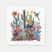 Woestijn bloeit bloemensymfonie servet (Voorkant)