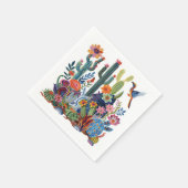 Woestijn bloeit bloemensymfonie servet (Hoek)