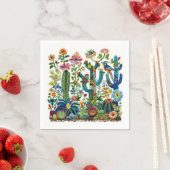 Woestijn bloeit geborduurd Eden Servet (Insitu)