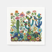 Woestijn bloeit geborduurd Eden Servet (Voorkant)