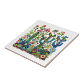 Woestijn bloeit geborduurd Eden Tegeltje (Zijkant)