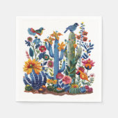 Woestijn bloeit Saguaro Serenade Servet (Voorkant)