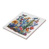 Woestijn bloeit Saguaro Serenade Tegeltje (Zijkant)