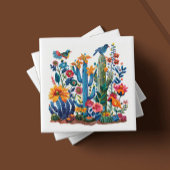 Woestijn bloeit Saguaro Serenade Tegeltje