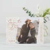 Woestijn Bloemen Save The Date (Staand voorkant)