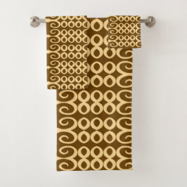 Woestijn Blozen Moderne Afrikaanse Terracotta Stam Bad Handdoek