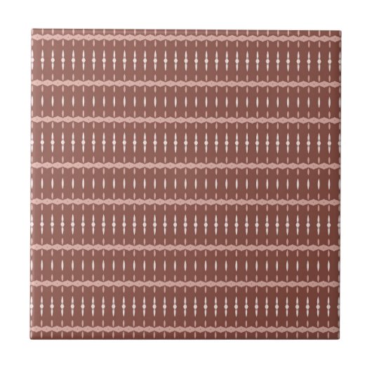 Woestijn Blush Afrikaanse Terracotta Geometrisch Tegeltje (Voorkant)