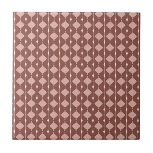 Woestijn Blush Afrikaanse Terracotta Geometrisch Tegeltje (Voorkant)