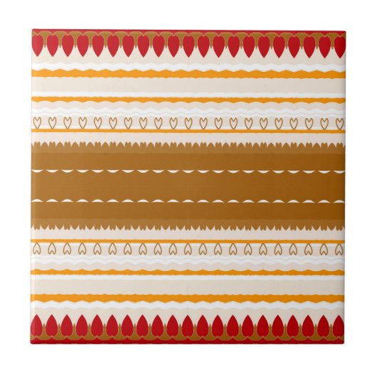 Woestijn Blush Afrikaanse Terracotta Geometrisch Tegeltje (Voorkant)
