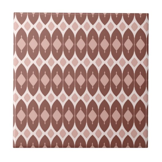 Woestijn Blush Afrikaanse Terracotta Geometrisch Tegeltje (Voorkant)