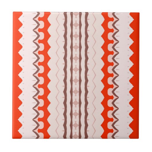 Woestijn Blush Afrikaanse Terracotta Geometrisch Tegeltje (Voorkant)