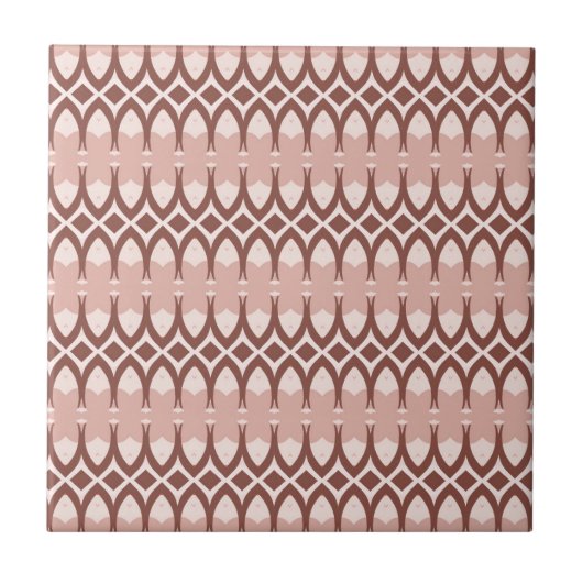 Woestijn Blush Afrikaanse Terracotta Geometrisch Tegeltje (Voorkant)