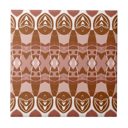 Woestijn Blush Afrikaanse Terracotta Geometrisch Tegeltje (Voorkant)