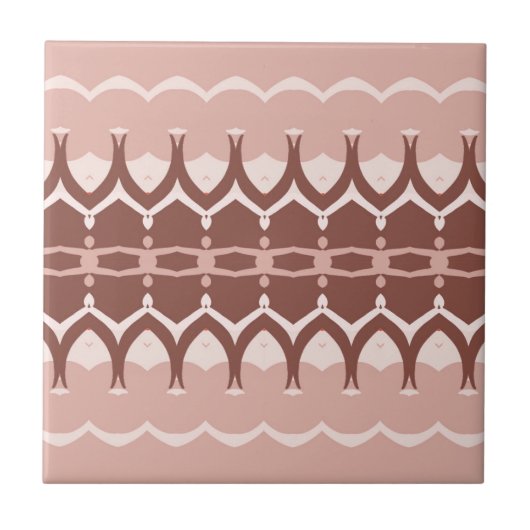 Woestijn Blush Afrikaanse Terracotta Geometrisch Tegeltje (Voorkant)