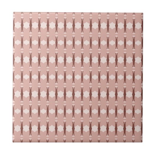Woestijn Blush Afrikaanse Terracotta Geometrisch Tegeltje (Voorkant)