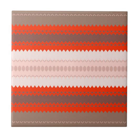 Woestijn Blush Afrikaanse Terracotta Geometrisch Tegeltje (Voorkant)