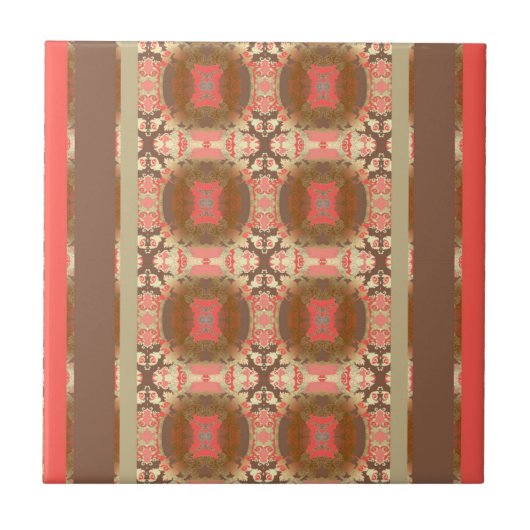 Woestijn Blush Afrikaanse Terracotta GeometrischWo Tegeltje (Voorkant)