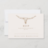 Woestijn Boho Cowboy Bruiloft RSVP Kaartje (Voorkant)