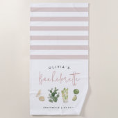 Woestijn Boho Persoonlijke Bachelorette-feestje Strandlaken (Voorkant)