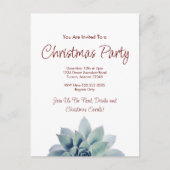 Woestijn Botanisch Succulent Kerstfeest Uitnodiging Briefkaart (Voorkant)