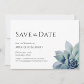 Woestijn Botanische Succulente Bruiloft Save The Date (Voorkant)