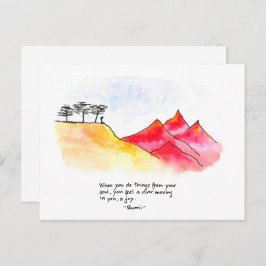 woestijn briefkaart (Voorkant / Achterkant)