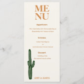 Woestijn bruiloft menu (Voorkant)