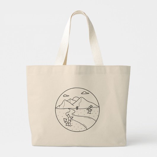 Woestijn bruiloft welkom aangepaste bruiloft grote tote bag (Achterkant)