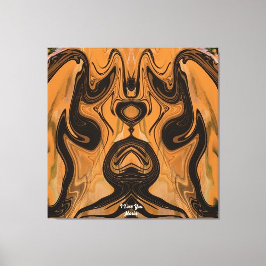 Woestijn Bruin Abstract  Op Canvas Print Gewikkeld (Voorkant)