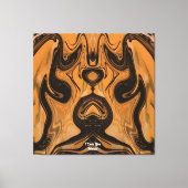 Woestijn Bruin Abstract  Op Canvas Print Met Frame (Voorkant)