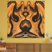 Woestijn Bruin Abstract  Op Canvas Print Met Frame (Insitu (Woonkamer))