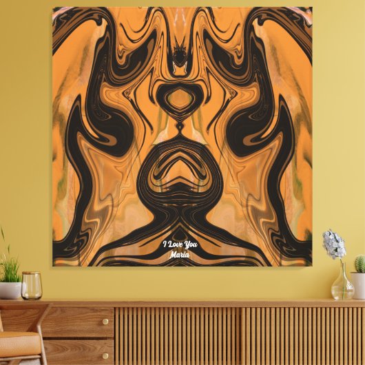 Woestijn Bruin Abstract Op Canvas Print Met Frame (Insitu (Woonkamer))
