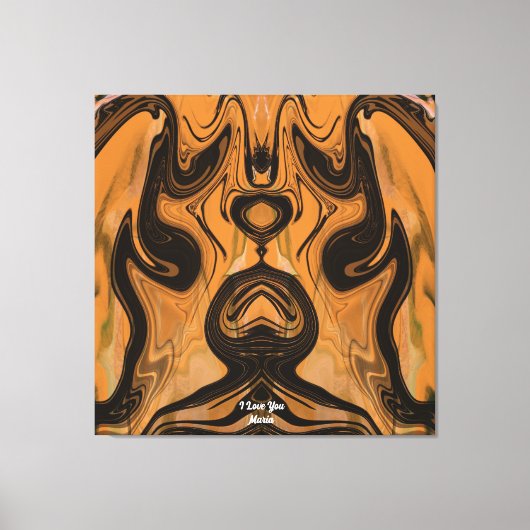 Woestijn Bruin Abstract  Op Canvas Print Met Wikke (Voorkant)