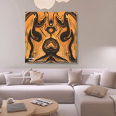 Woestijn Bruin Abstract Op Canvasprint Met Frame Canvas Afdruk