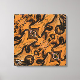Woestijn Bruin Abstract op Gewikkelde Canvas Pri Afdruk