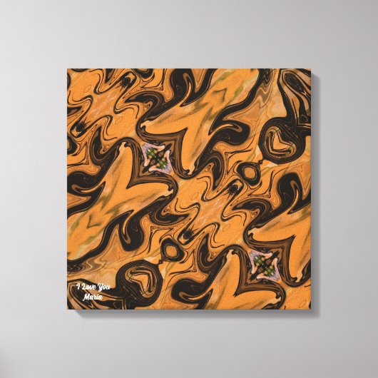 Woestijn Bruin Abstract  op Gewikkelde  Canvas Pri Afdruk (Voorkant)