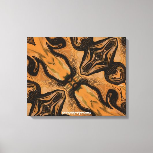 Woestijn Bruin Abstract op Gewikkelde Canvas Pri Afdruk (Voorkant)