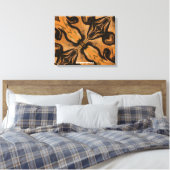 Woestijn Bruin Abstract op Gewikkelde Canvas Pri Afdruk (Insitu (Slaapkamer))