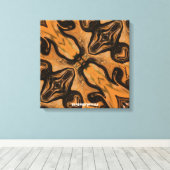Woestijn Bruin Abstract op Gewikkelde Canvas Pri Afdruk (Insitu (Houten vloer))