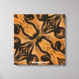 Woestijn Bruin Abstract op Gewikkelde Canvas Pri Afdruk