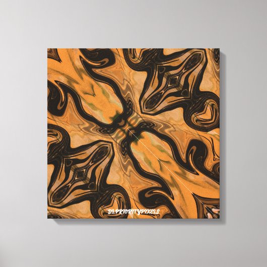 Woestijn Bruin Abstract op Gewikkelde Canvas Pri Afdruk (Voorkant)