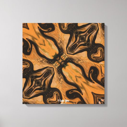Woestijn Bruin Abstract op Gewikkelde Canvas Pri Afdruk (Voorkant)