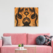 Woestijn Bruin Abstract op Gewikkelde Canvas Pri Afdruk (Insitu (Woonkamer))