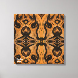 Woestijn Bruin Abstract op Gewikkelde Canvas Pri Afdruk
