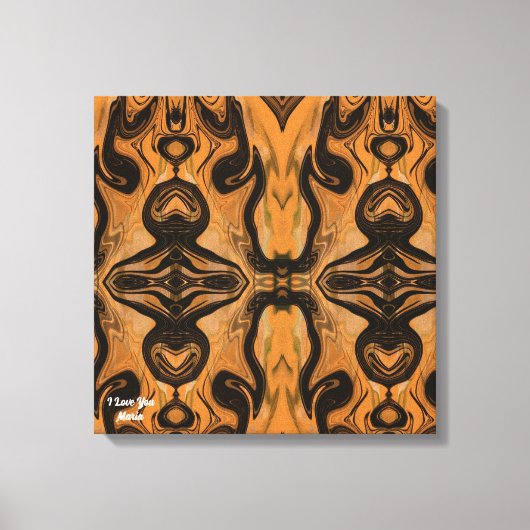 Woestijn Bruin Abstract op Gewikkelde Canvas Pri Afdruk (Voorkant)