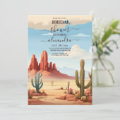 Woestijn Cactus Bruidsmeisjesfeest Kaart (Staand voorkant)