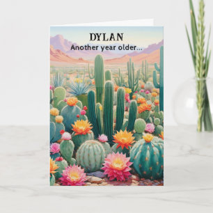 Woestijn Cactus Grappige Gepersonaliseerde Verjaar Kaart
