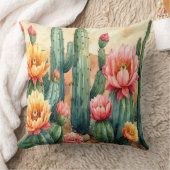 Woestijn Cactus Kussen - Boho Zuidwest decor Cushi (Deken)