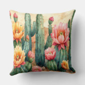 Woestijn Cactus Kussen - Boho Zuidwest decor Cushi (Achterkant)