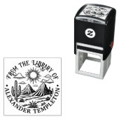 Woestijn Cactus Landschap #2P Bibliotheekboeknaam Zelfinktende Stempel (In situ)